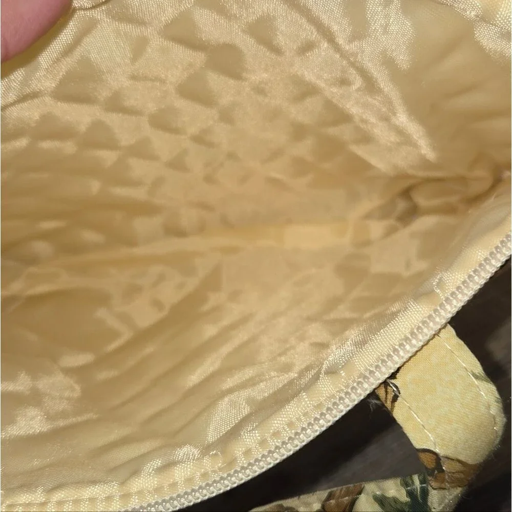 Palm Tree Quilted Cosmetic Bag Purse Set
